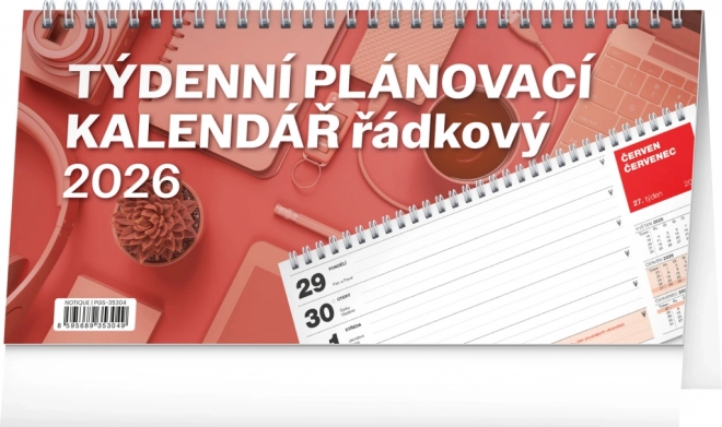 Calendrier de bureau planificateur 2026