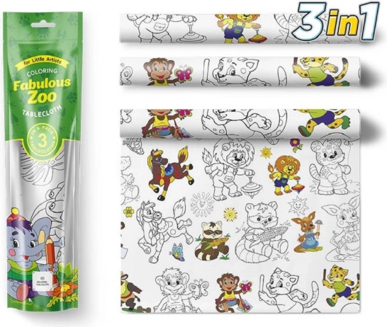 Coloring Tablecloths Pexi - Sensational Zoo