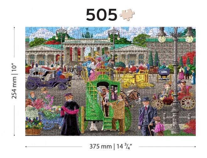 Holz-Puzzle mit Figuren - Pariser Platz in Berlin