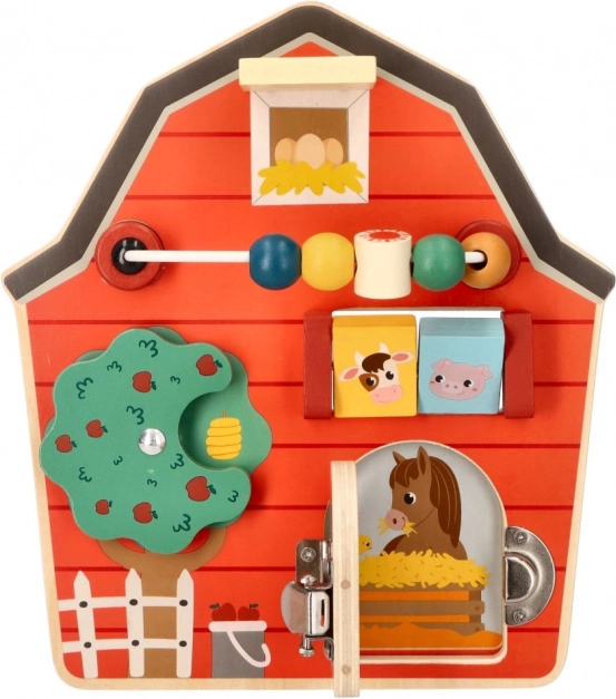Wooden Activity Board Barn
