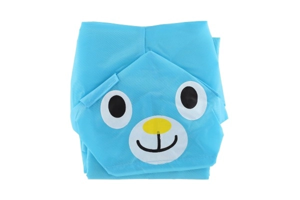 Kinderregenjas beer maat 110-120cm blauw in zak 23x25cm