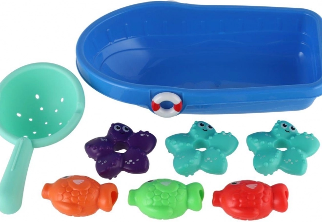 Bath Set with Plastic Boat and Sea Animals