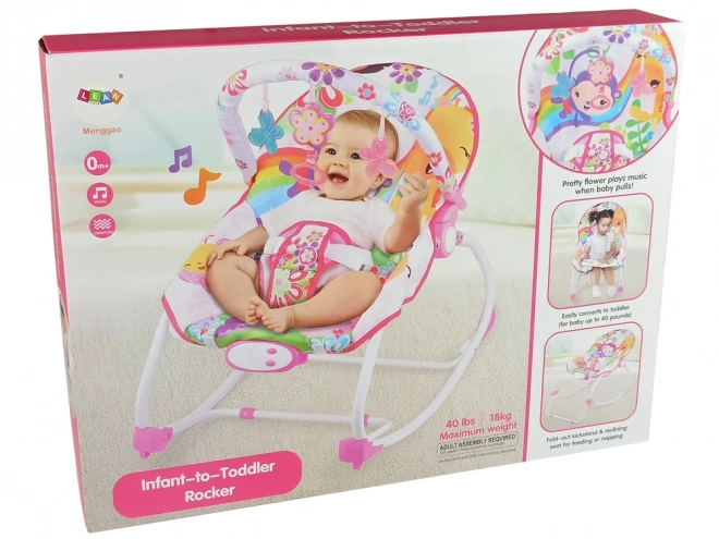 Cradle Schommelstoel 2-in-1 Roze Bloemgeluiden Trilling