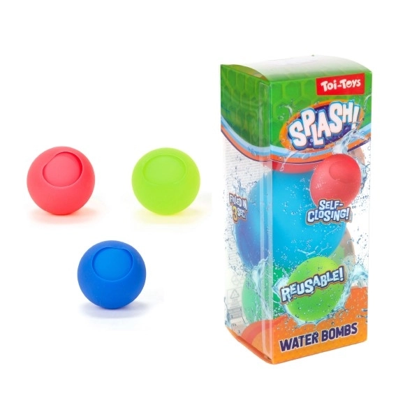 Waterballonnen met zelfsluitende afsluiting