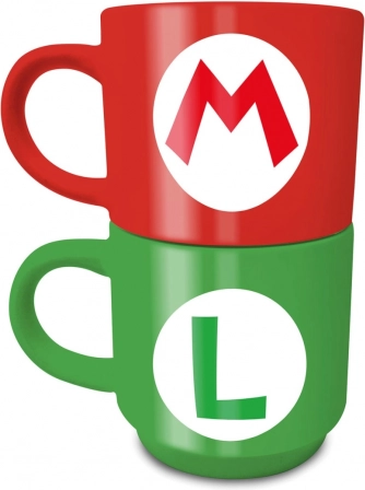 Set de tasses en céramique Super Mario Mario et Luigi