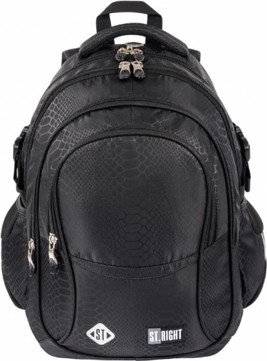 ST.RIGHT School Backpack 23 L, Black, SHINY SNAKE