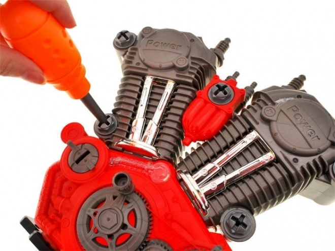 Demontabele motor voor kleine monteurs