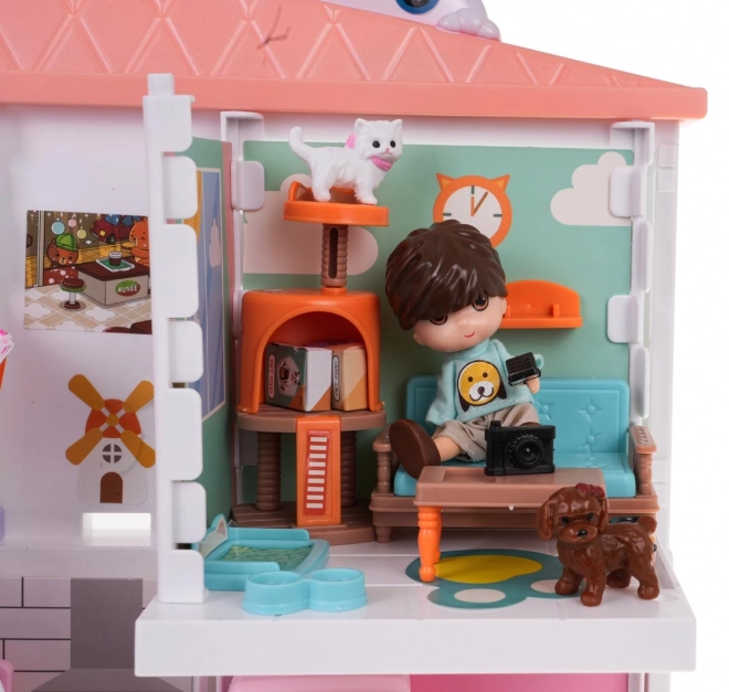 Poppenhuis met accessoires