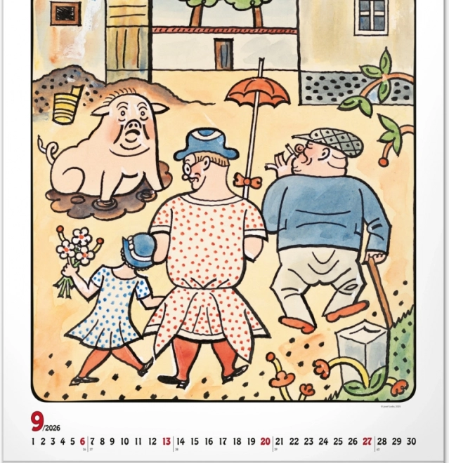 muurkalender Josef Lada 2026