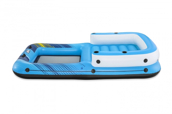 Schwimminsel für 4 Personen mit Sonnendach und Netzboden