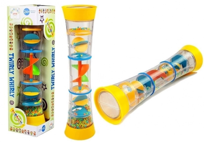 Buntes rollendes Rasselspielzeug Twirly Whirly