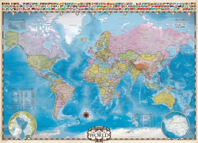 EUROGRAPHICS Puzzel Wereldkaart 1000 stukjes