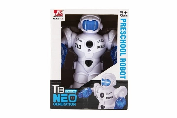 Fahrender sprechender Roboter mit Licht und Ton in der Box