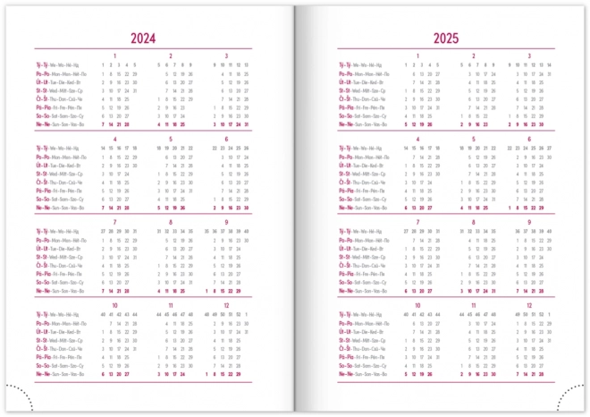 Weekelijkse agenda Capys 2024 rood
