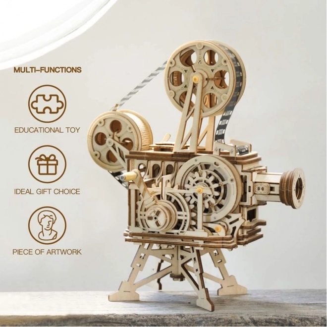 RoboTime 3D houten mechanische puzzel Filmprojector