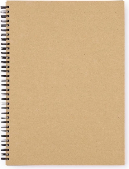 Bloc à anneaux A4 kraft à double spirale, couvertures laminées