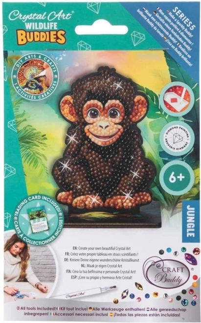 Diamantschilderij Jungle: Chimpansee