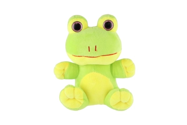 Pluche dier groot ogen 18 cm op kaart