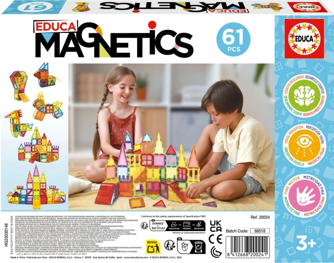 EDUCA Magnetische bouwset Magnetics 61 stukken