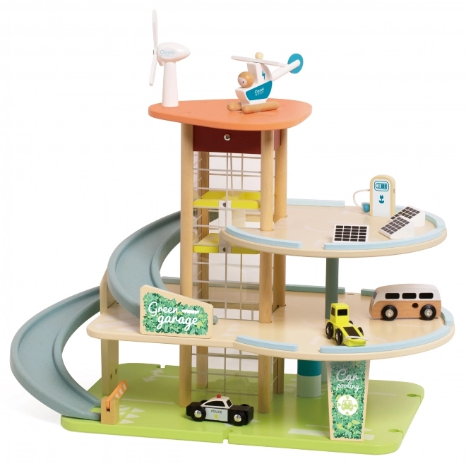 Houten drie verdiepingen tellende garage XL met lift Eko Strefa van Classic World