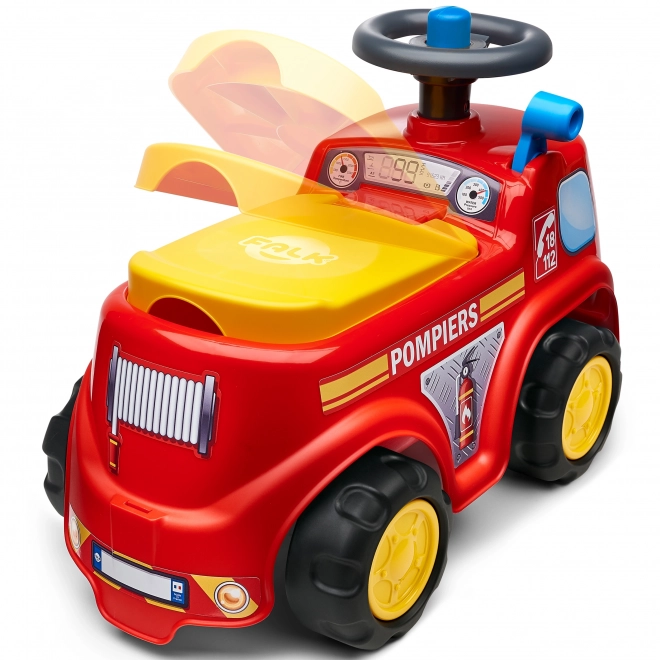 Rijdende brandweerwagen met claxon voor kinderen van FALK