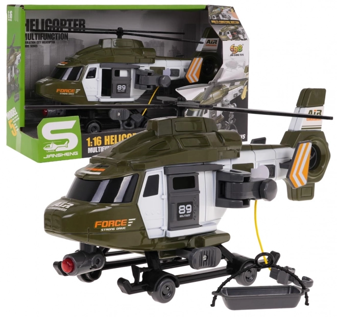 Military Rescue Helicopter 1:16