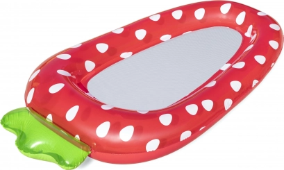 Aufblasbare Schwimmliege in Erdbeerform mit Netzboden BESTWAY, 178 × 103 cm