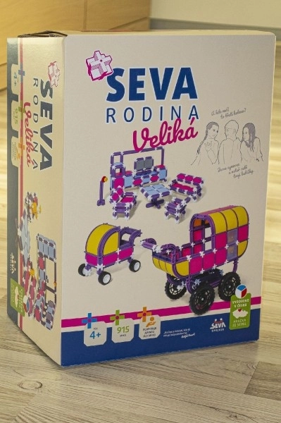 Constructieset SEVA GEZIN Groot plastic 915st in doos 27x38x18cm