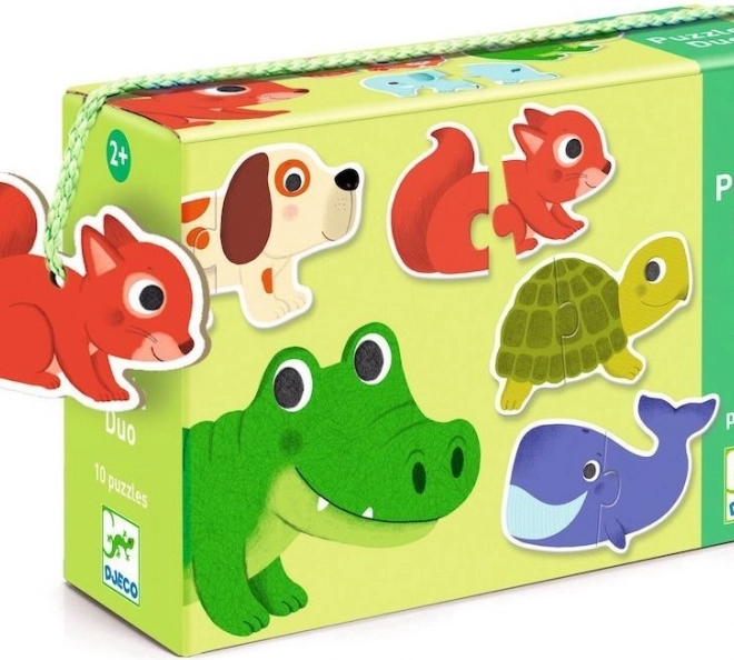 DJECO Puzzle Animaux 10x2 pièces