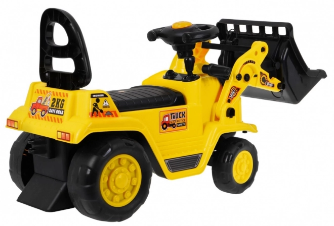 Children's Pedal Bulldozer with Helmet