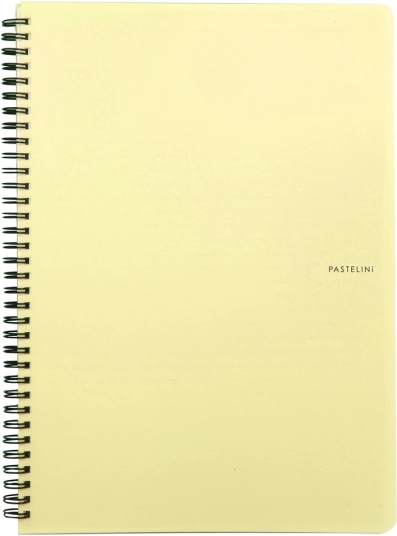 Bloc à anneaux A5 Pastelini jaune avec couvertures PP