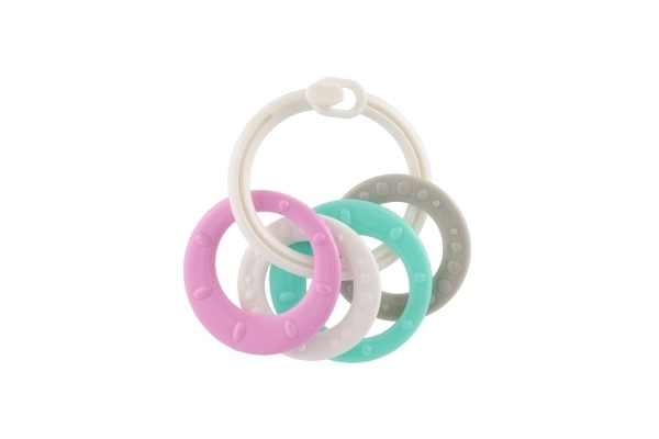 Bijtset met kleurrijke kunststof ringen