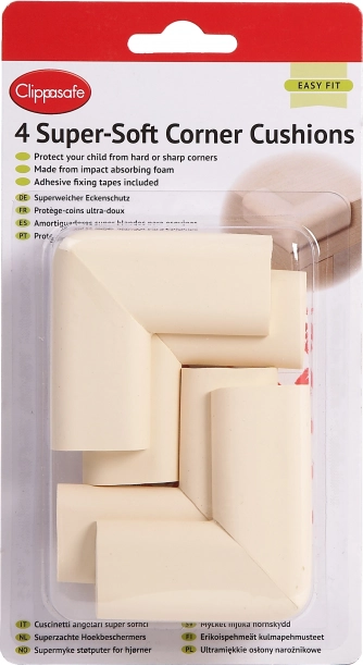 Schuimbescherming voor hoeken, crèmekleurig, 4 stuks