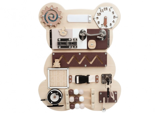 Wooden Manipulative and Sensory Board Bear