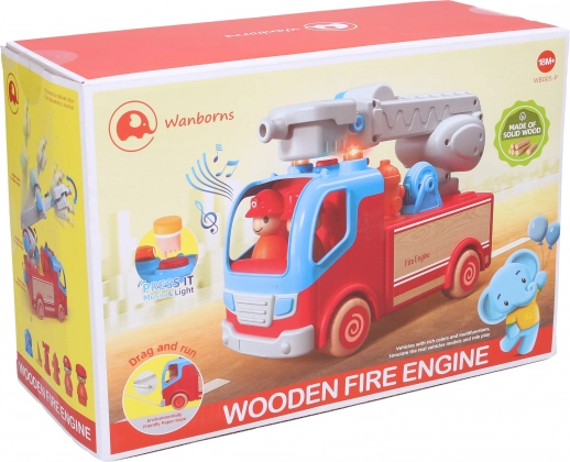 Brandweerauto met effecten 25 cm