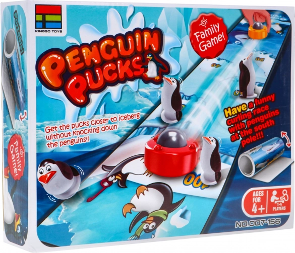 Jeu familial Curling avec des manchots