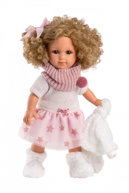 Llorens 53542 ELENA - realistische pop met zacht stoffen lichaam - 35 cm