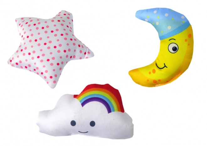 Rosa Clip für Babybett mit himmlischem Mobile für Kinder
