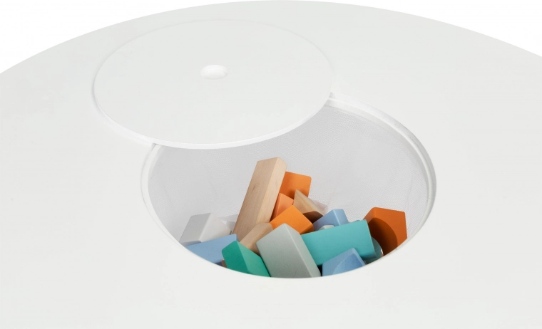 Ingebouwd opbergvak onder het deksel