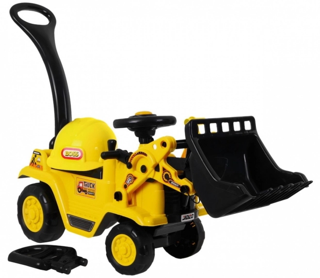 Children's Pedal Bulldozer with Helmet