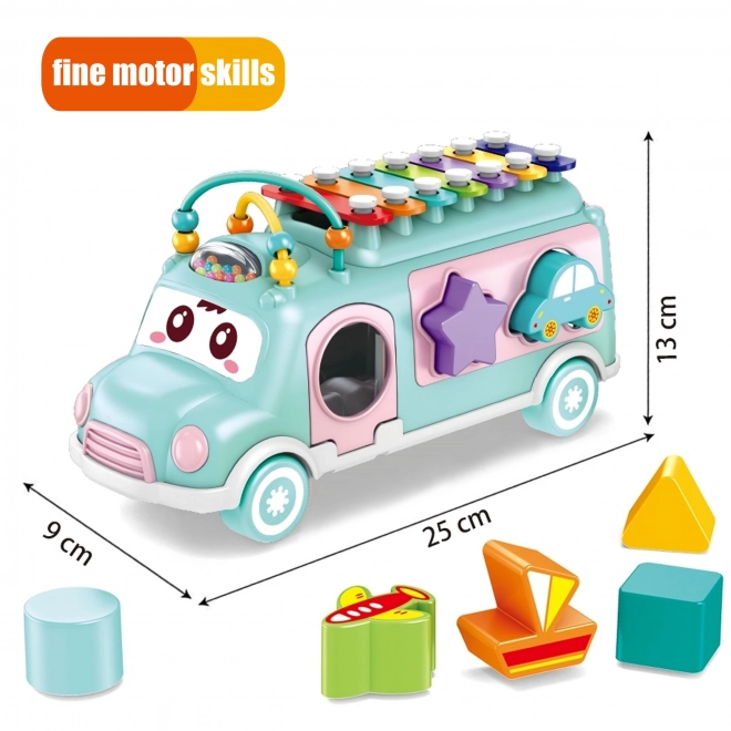 Voiture musicale avec trieur et xylophone vert Woopie