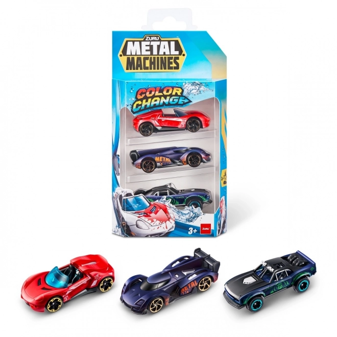 ZURU Metal Machines - Verpakking van 3 kleurveranderende autootjes