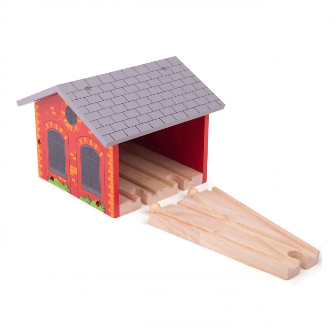 Wooden Depot for Two Train Sets Bigjigs Rail