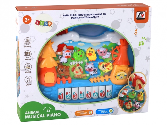 Children's Educational Piano with Animal Motifs and English Learning