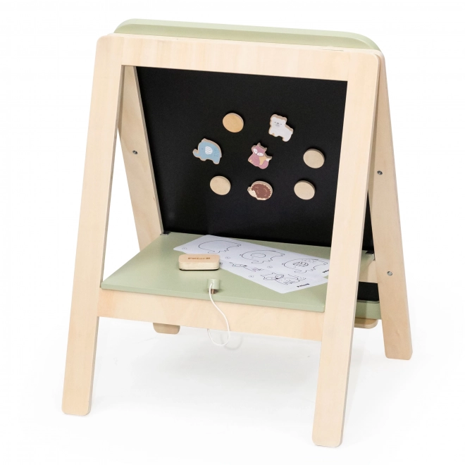 Adjustable Wooden Chalkboard for Kids