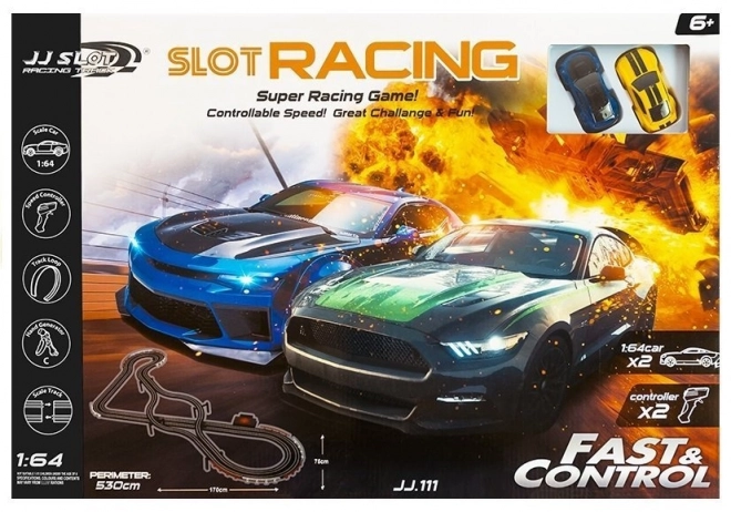 Racebaan 2 Auto's Slot Auto's 1:64