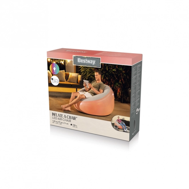 Opblaasbare verlichte stoel 102 x 97 x 71 cm Bestway 75086