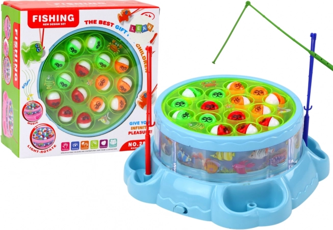 Jeu Cannes à pêche Lumières Sons Bleu