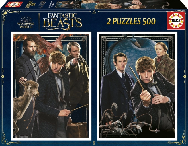 Puzzle EDUCA FANTASTISCHE DIEREN 2×500 stukjes