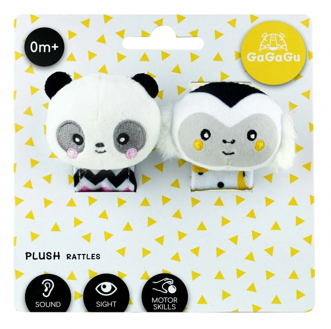 Rasseln am Handgelenk GaGaGu Affe und Panda